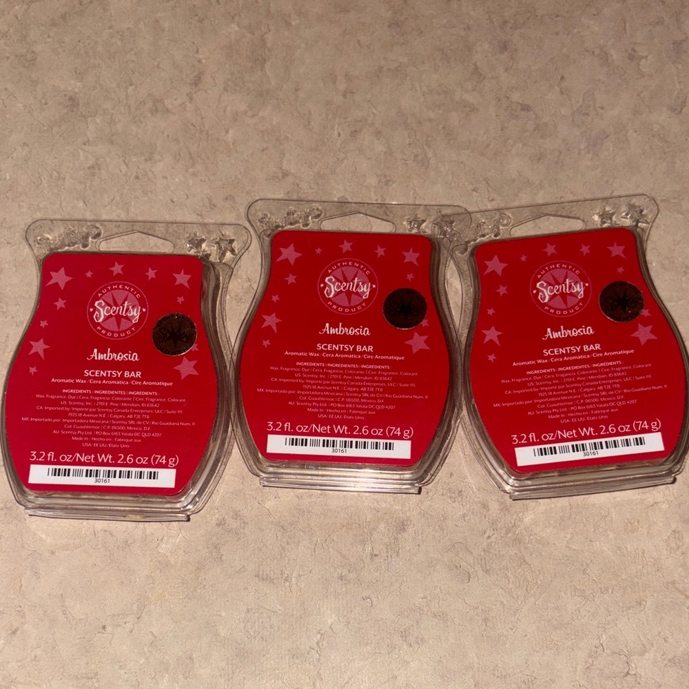 Scentsy Ambrosia Scent Bars - Vibrant Red